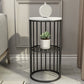 21.65 "Alto Metal Glam Nightstand de almacenamiento Abierto de almacenamiento Bedside Bedside con estantes