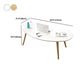 15.7"H Modern 4 Legs Wood Base White/Pink/Natural Irregular Top Coffee Table Clearhalo 'Coffee & Accent Tables' 'Coffee Tables' 'coffee_tables' 'furn' 'furn_coffee_tables' 'Furniture' 'Living Room Furniture' 1200x1200_a2ef8229-303e-4cb4-8c15-897658224c19