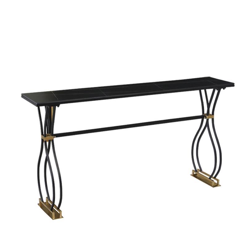 Glam Style Bar Table Artificial Marble 42-inch Height Top Bistro Table Clearhalo 'Bar Furniture' 'Bar Tables' 'bar_tables' 'furn' 'furn_bar_tables' 'Furniture' 'furniture_bar_tables' 'Kitchen & Dining Furniture' 1200x1200_a2f083c9-ad5e-4c56-9df1-a5ded1800f83