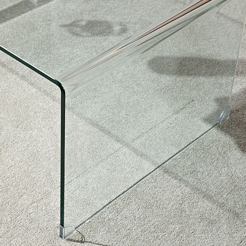 Contemporary Glass Sled Coffee Table Rectangle Cocktail Table Clearhalo 'Coffee & Accent Tables' 'Coffee Tables' 'coffee_tables' 'furn' 'furn_coffee_tables' 'Furniture' 'Living Room Furniture' 1200x1200_a2f1dee7-de6a-4a04-bbc6-34f1af141c7c