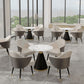 Glam Style Sintered Stone Dining Set Round 1/2/5 Pieces Dining Set for Home Use Clearhalo 'Dining Room Sets' 'Dining Tables & Seating' 'dining_room_set' 'furn' 'furn_dining_room_set' 'Furniture' 'Kitchen & Dining Furniture' 1200x1200_a2f3ea53-d9a9-439a-a4e2-eb708e97f71c