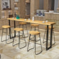 Modern Natural Pub Dining Set 1/2/4/5/7 Pieces Wood and Metal Bar Pub Table Set Clearhalo 'Bar Furniture' 'furn' 'furn_home_bar_bar_sets' 'Furniture' 'Home Bars & Bar Sets' 'home_bar_bar_sets' 'Kitchen & Dining Furniture' 1200x1200_a2f4113f-33e7-4cdf-ac1d-93b2b5bbefed