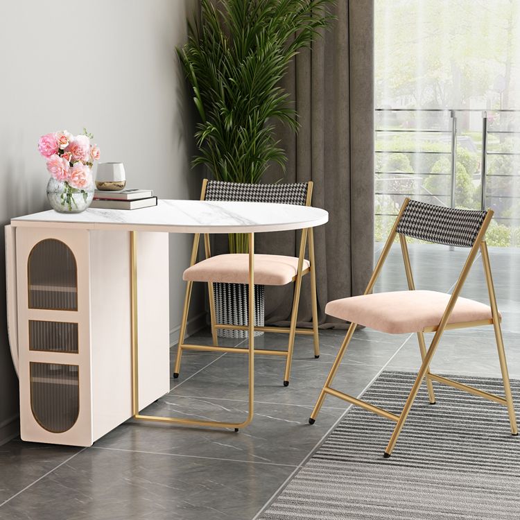 59-inch Oval Shape Casual Dining Table Two-Color Extendable Table with Sintered Stone Clearhalo ' dining_table' 'Dining Tables & Seating' 'Dining Tables' 'furn' 'furn_dining_table' 'Furniture' 'furniture_dining_table' 'Kitchen & Dining Furniture' 'kitchen&dining_furn' 'kitchen' 'kitchen_dining_table' 1200x1200_a2f44242-224f-4222-ba9a-2fd84605b1a8