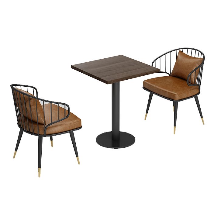 Industrial Solid Wood Dinner Room Kitchen Table Brown Top Table with Black Frame for Dining Room Clearhalo ' dining_table' 'Dining Tables & Seating' 'Dining Tables' 'furn' 'furn_dining_table' 'Furniture' 'furniture_dining_table' 'Kitchen & Dining Furniture' 'kitchen&dining_furn' 'kitchen' 'kitchen_dining_table' 1200x1200_a2f6bc1d-c93a-46d7-a866-0a4a4c47eec1