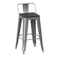 Silver Iron Bar Stool Industrial Style Low Back Counter Stool with Square Seat Clearhalo 'Bar Furniture' 'Bar Stools' 'bar_stools' 'furniture_bar_stools' 'Kitchen & Dining Furniture' 'kitchen&dining_furn' 'kitchen' 'kitchen_furn' Furniture' 1200x1200_a2f6f2d6-6b25-4b32-9a1e-43743b761f73
