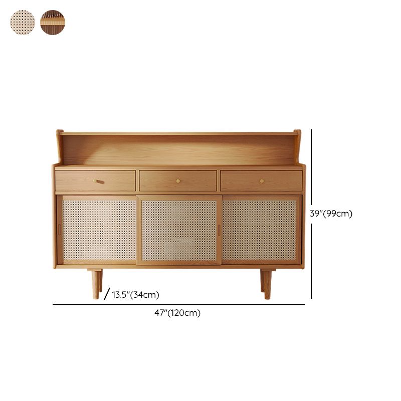 Puertas de vidrio marrón Mesa contemporánea de madera maciza para sala de estar para sala de estar