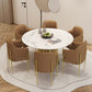 Nordic Round Stone Dining Table 1/7 Pieces Dining Set for Kitchen