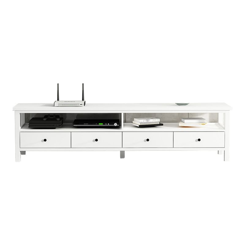 White Contemporary TV Stand Faux Wood TV Cabinet with Drawers Clearhalo 'furn' 'furn_tv_stands_entertainment_centers' 'Furniture' 'Living Room Furniture' 'TV Stands & Entertainment Centers' 'TV Stands & Media Storage Furniture' 'tv_stands_entertainment_centers' 1200x1200_a2f971b2-ea53-4167-974e-2f221bf97c32
