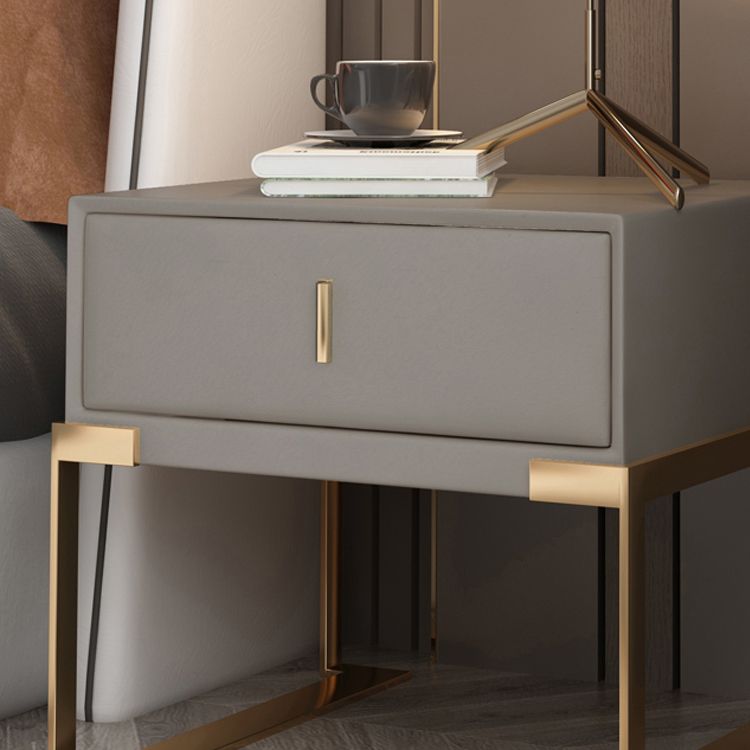 Cama de madera sólida patas de noche incluidas mesa nocturna con 1-drawer