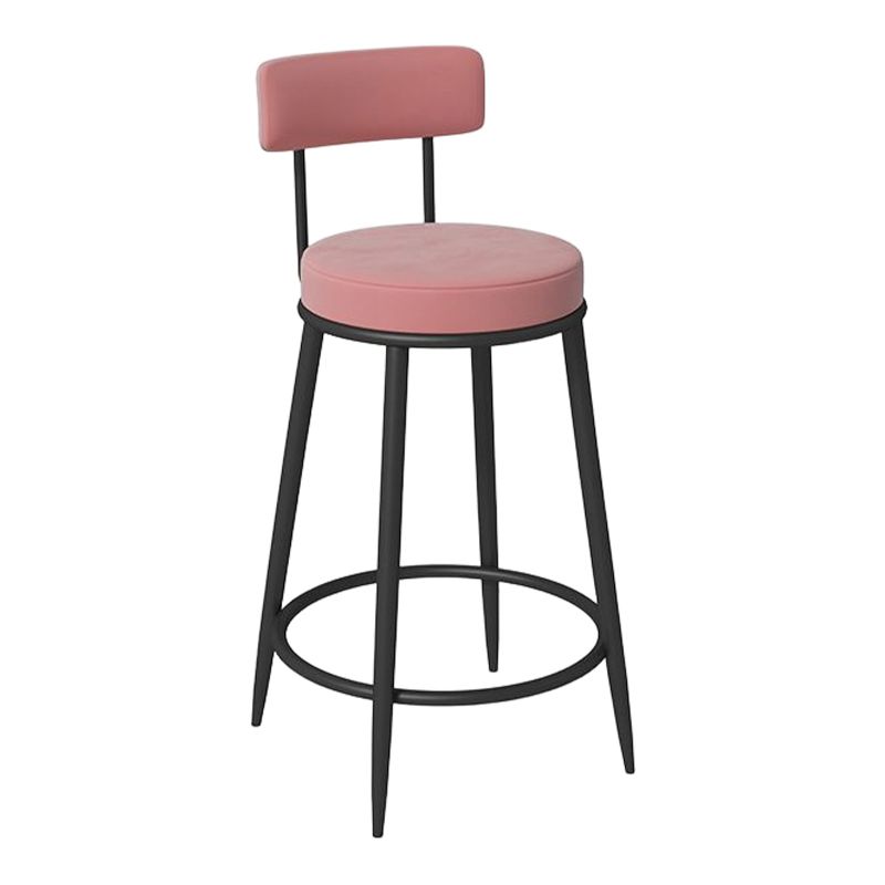 Glam Round Bar and Counter Stool Metal Low Back Stool with 4 Legs Clearhalo 'Bar Furniture' 'Bar Stools' 'bar_stools' 'furn' 'furn_bar_stools' 'Furniture' 'furniture_bar_stools' 'Kitchen & Dining Furniture' 1200x1200_a2faf177-c5ab-4f3e-9e8a-7d02757b30c0