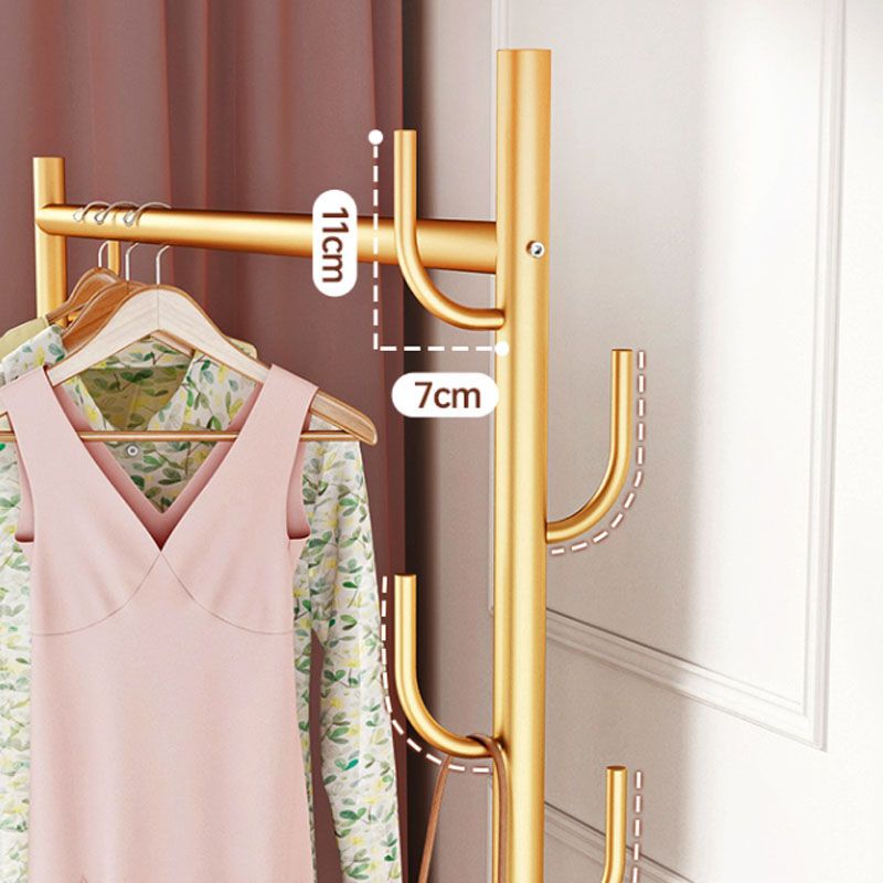 Glam Style Hall Stand Metal Free Standing Stand con gancio di cappotto