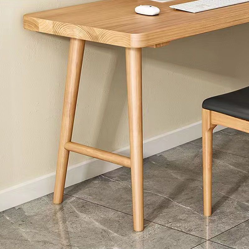 家のためのシンプルなモダンなH字型の学習デスクソリッドウッド長方形の机