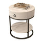 Frame Glam Style Side Table 22.83" Tall Stone Top Side Table with Storage Clearhalo 'Coffee & Accent Tables' 'End & Side Tables' 'end_side_tables' 'furn' 'furn_end_side_tables' 'Furniture' 'Living Room Furniture' 1200x1200_a2fce76e-eee6-44ed-9915-19c12857d42a