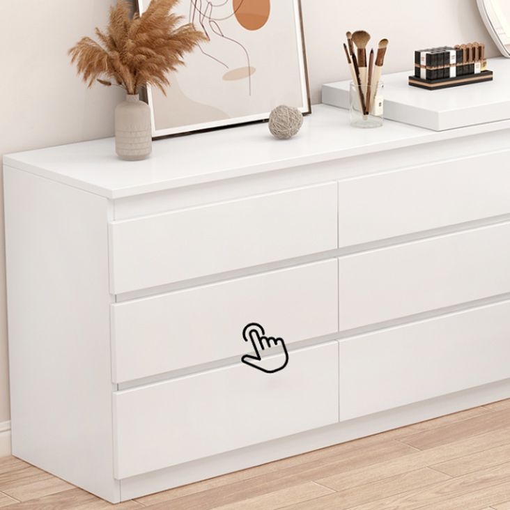 White Bedroom Lighted Mirror Wooden With Drawer Vanity Dressing Table Clearhalo 'Bedroom Furniture' 'furn' 'furn_makeup_vanities' 'Furniture' 'Makeup Vanities' 'makeup_vanities' 1200x1200_a2fe6cd2-c7d9-45e4-8d93-c4e0d93e8393