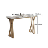 Mesa de pub rectangular de lujo juego 1/2/3/5 piezas Mesa de mostrador de piedra sinterizada con heces