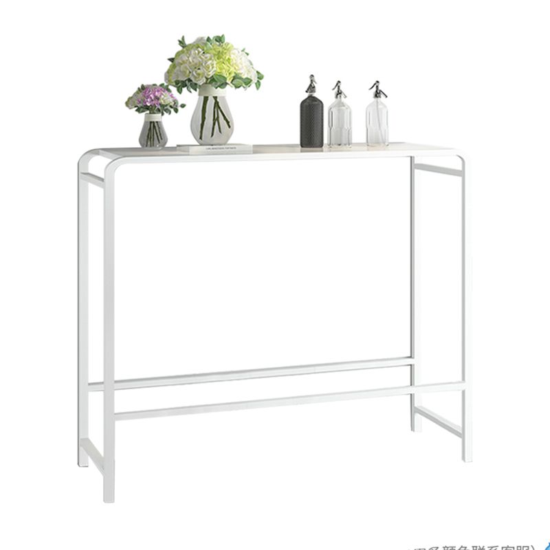 Modern Bar Dining Table Rectangle Indoor Bar Stool Table with Footrest Clearhalo 'Bar Furniture' 'Bar Tables' 'bar_tables' 'furn' 'furn_bar_tables' 'Furniture' 'Kitchen & Dining Furniture' 1200x1200_a2ff8133-783b-417a-b735-b6c5aa26b3f7