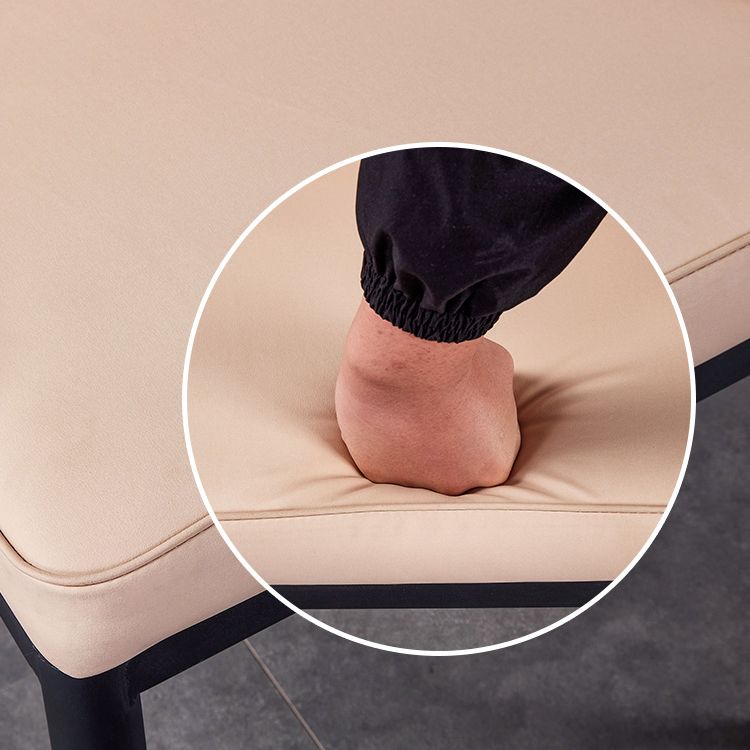 Scandinavian Style Metal Dining Chairs Dining Room Armless Parsons Chair Clearhalo ' kitchen&dining_furn' 'Dining Chairs' 'Dining Tables & Seating' 'dining_chair' 'furn' 'furn_dining_chair' 'Furniture' 'furniture_dining_chair' 'Kitchen & Dining Furniture' 'kitchen' 1200x1200_a300dd61-62c7-4807-928e-99a1ff863b9d