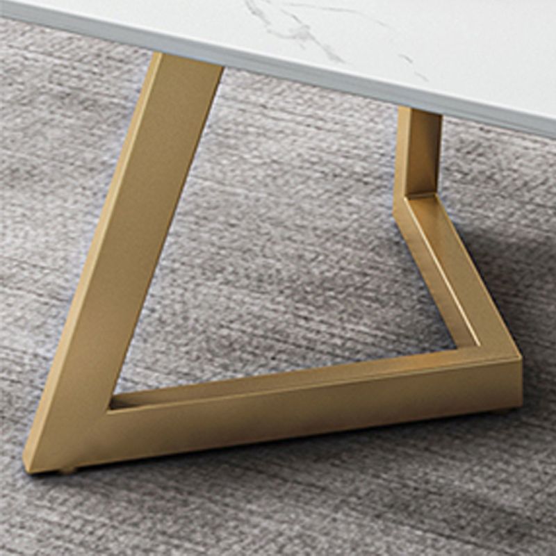 Tavolino da caffè top rettangolo glam con gambe di ferro tavolo da cocktail