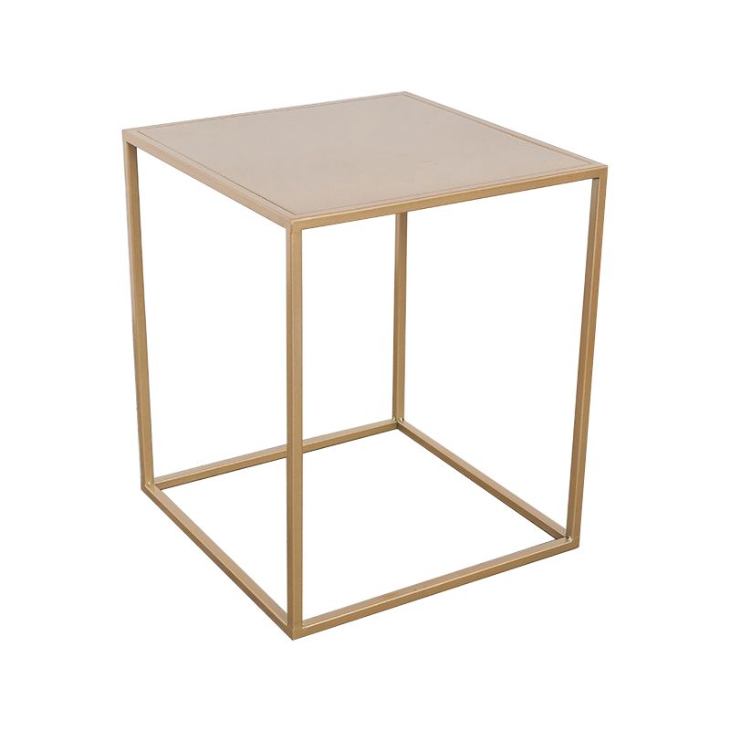 Mesa de deslizamiento de extremo de metal de mediados de siglo Mesa de esquina de sofá marco minimalista