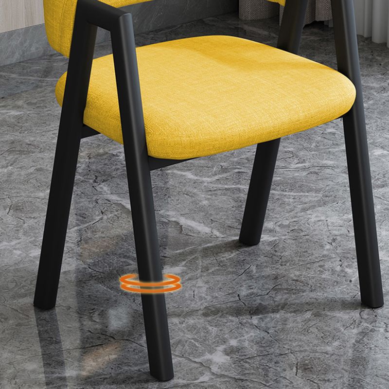 Modern Style Metal Side Chair Open Back Dining Side Chair with Black Legs Clearhalo 'Dining Chairs' 'Dining Tables & Seating' 'dining_chair' 'furn' 'furn_dining_chair' 'Furniture' 'furniture_dining_chair' 'Kitchen & Dining Furniture' 1200x1200_a3074089-1ee3-4039-8e02-2a393b2bdcfb