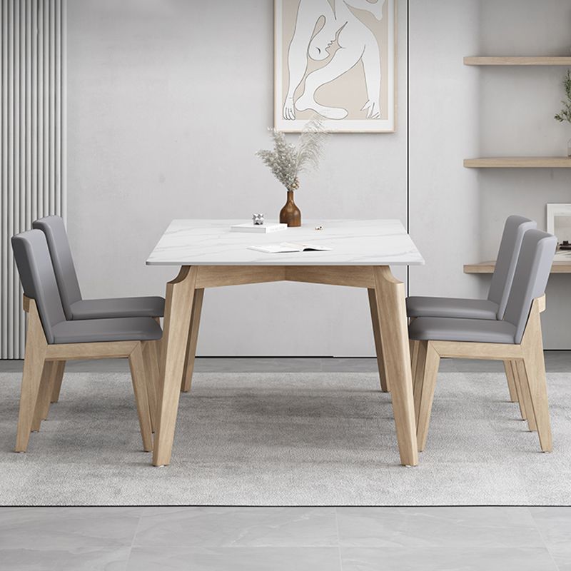 Ensemble de salle à manger contemporain, table à manger rectangulaire avec chaises rembourrées, 1/2/5/7 pièces