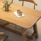 Industrial Dinette Table Solid Wood Rectangle Dinner Table in Brown