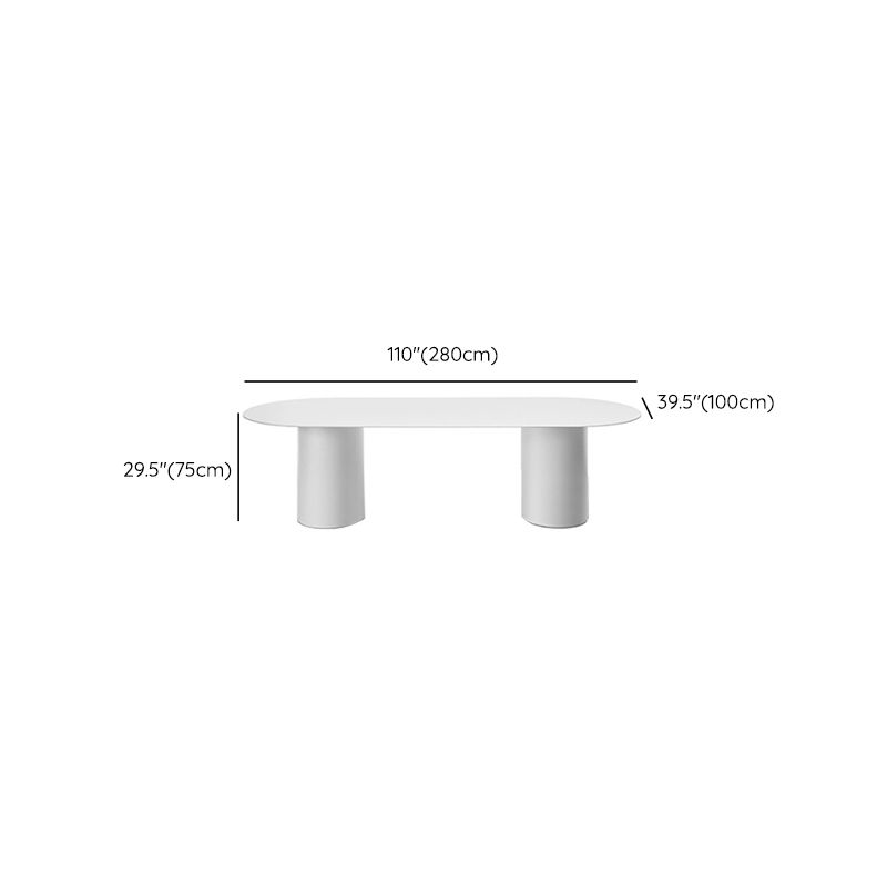 ソリッドウッドオーバルオフィスデスク会議室のための現代的なライティングデスク