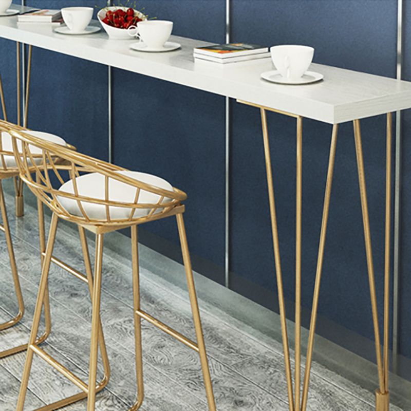 White Modern Style Bar Table in Wood and Iron Bar Table Indoor Bar Table Clearhalo 'Bar Furniture' 'Bar Tables' 'bar_tables' 'furn' 'furn_bar_tables' 'Furniture' 'furniture_bar_tables' 'Kitchen & Dining Furniture' 1200x1200_a30b0e3f-700d-48fc-b5db-6b88fc4c632f