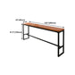 Pine Wood Bar Dining Table Industrial Bar Table with Black Trestle Base Clearhalo 'Bar Furniture' 'Bar Tables' 'bar_tables' 'furn' 'furn_bar_tables' 'Furniture' 'furniture_bar_tables' 'Kitchen & Dining Furniture' 1200x1200_a30c07a9-49d9-4d1f-9bc7-0d19784aad83