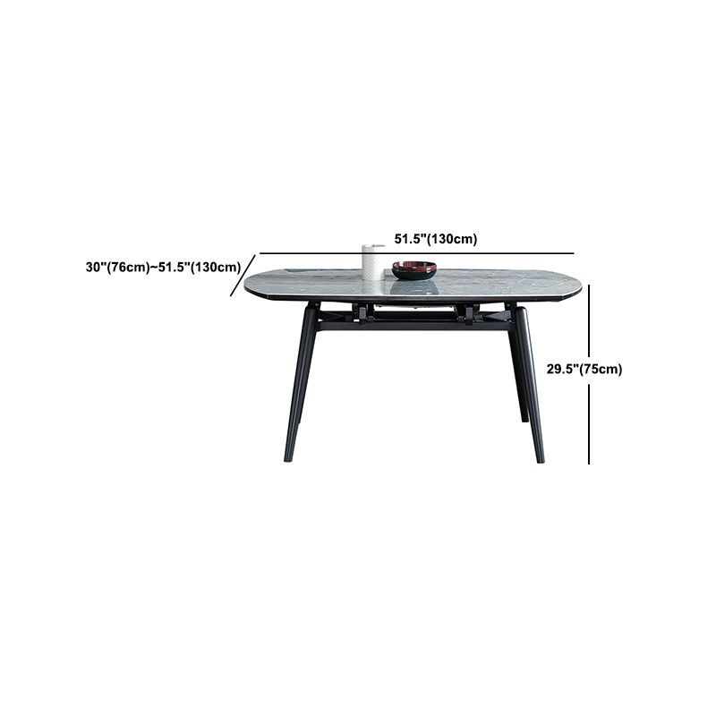 Modern Scalable Dinette Set 1/4/5/7 Pieces Round Blue Sintered Stone Top Dining Table Set Clearhalo 'Dining Room Sets' 'Dining Tables & Seating' 'dining_room_set' 'furn' 'furn_dining_room_set' 'Furniture' 'Kitchen & Dining Furniture' 1200x1200_a30d61a5-dbaf-44e7-8319-22648ee21678