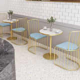 Modern Faux Marble Dining Table White Dinette Table for Home Clearhalo 'Dining Tables & Seating' 'Dining Tables' 'dining_table' 'furn' 'furn_dining_table' 'Furniture' 'Kitchen & Dining Furniture' 1200x1200_a30e549a-7d33-46a0-a92b-6bf8b63d2fc9