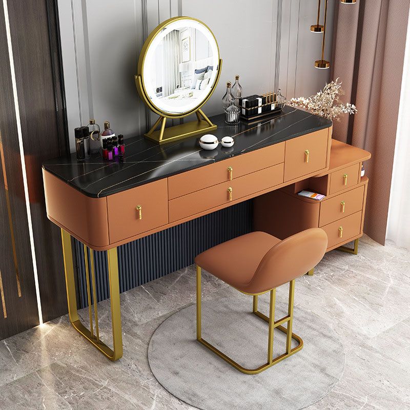 Dennenhout 7 laden dressoir met stenen top make-up ijdelheid voor bedroon