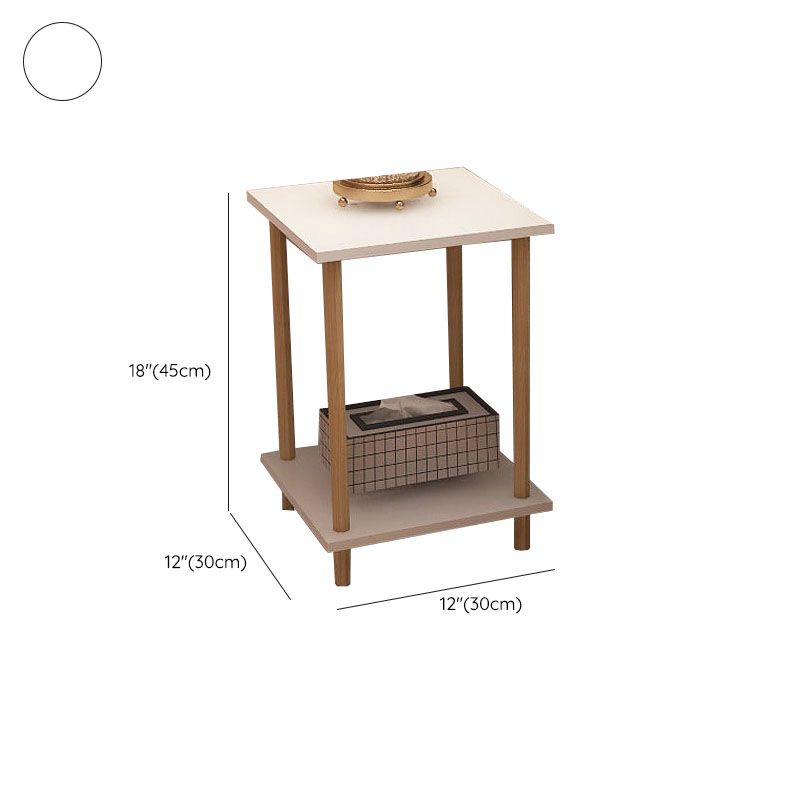 Modern houten bed nachtkastje open opberg nachttafel voor slaapkamer