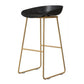 Tabouret de comptoir de dossier moderne, tabouret de Bar de café en fer avec siège en acrylique