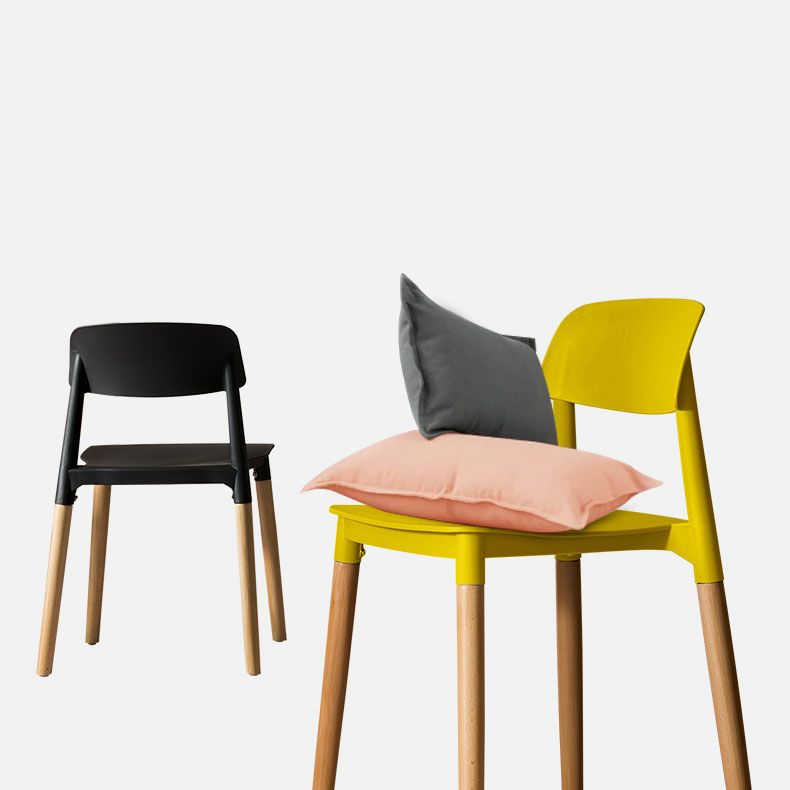 Contemporary Wood Dining Room Chairs Open Back Dining Side Chair (Set of 4) Clearhalo ' kitchen&dining_furn' 'Dining Chairs' 'Dining Tables & Seating' 'dining_chair' 'furn' 'furn_dining_chair' 'Furniture' 'furniture_dining_chair' 'Kitchen & Dining Furniture' 'kitchen' 1200x1200_a3120db2-6200-46fb-9a91-b705cc30b572