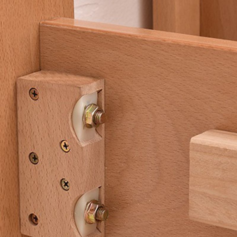 Traditional Beech Wood Bed,42.51" Low Profile Bed in Natural Clearhalo 'Bedroom Furniture' 'Beds' 'furn' 'furn_beds' 'Furniture' 1200x1200_a3148bb9-e916-4e31-a416-f3fd8cf03388