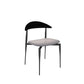 Modern Open Back Dining Chairs Faux Leather Cushion Armless Dining Side Chair