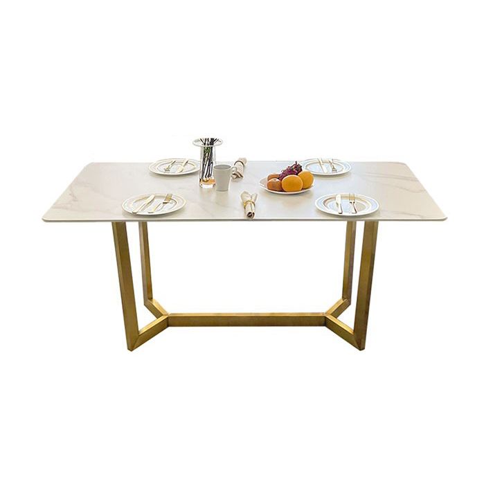 Dining Room Sets Scandinavian Metal Frame Dining Table Rectangle Formal Dinette Set for Home Clearhalo 'Dining Room Sets' 'Dining Tables & Seating' 'dining_room_set' 'furn' 'furn_dining_room_set' 'Furniture' 'furniture_dining_room_set' 'Kitchen & Dining Furniture' 'kitchen&dining_furn' 'kitchen' 1200x1200_a316d862-9459-4cbc-9f6a-ddd21b214541