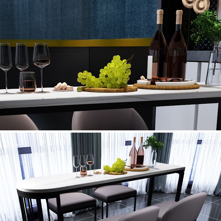 Contemporary Sintered Stone Table Dining Bar Counter Table for Kitchen Clearhalo 'Bar Furniture' 'Bar Tables' 'bar_tables' 'furn' 'furn_bar_tables' 'Furniture' 'furniture_bar_tables' 'Kitchen & Dining Furniture' 1200x1200_a317f259-4d13-491b-a4e2-3b37b292563d