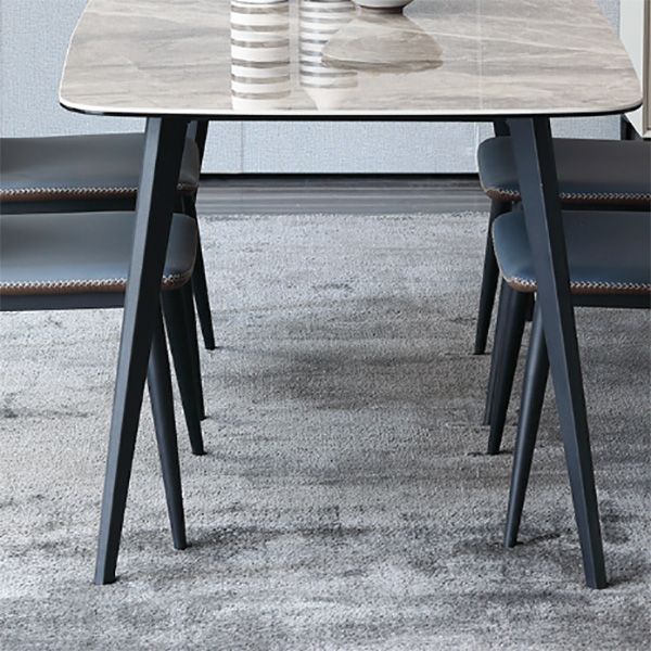 Simplicity Style Furniture Rectangle Stone Dining Room Table for Dining Room Clearhalo 'Dining Tables & Seating' 'Dining Tables' 'dining_table' 'furn' 'furn_dining_table' 'Furniture' 'Kitchen & Dining Furniture' 1200x1200_a319e0a4-7a14-46e4-be18-20ccc1e1cf9c