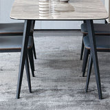 Simplicity Style Furniture Rectangle Stone Dining Room Table for Dining Room Clearhalo 'Dining Tables & Seating' 'Dining Tables' 'dining_table' 'furn' 'furn_dining_table' 'Furniture' 'Kitchen & Dining Furniture' 1200x1200_a319e0a4-7a14-46e4-be18-20ccc1e1cf9c