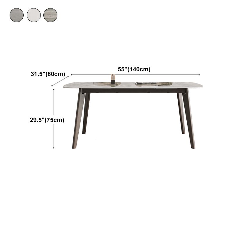 Contemporary Solid Wood Dining Table Sintered Stone Dining Table with 4 Legs Clearhalo 'Dining Tables & Seating' 'Dining Tables' 'dining_table' 'furn' 'furn_dining_table' 'Furniture' 'furniture_dining_table' 'Kitchen & Dining Furniture' 'kitchen' 'kitchen_dining_table' 1200x1200_a31b59a1-ed36-46e6-8c5d-68a9fe36a0e3