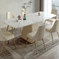 Metal Traditional Luxury Rectangular Dining Table Sintered Stone Table with Pedestal Base Clearhalo ' dining_table' 'Dining Tables & Seating' 'Dining Tables' 'furn' 'furn_dining_table' 'Furniture' 'furniture_dining_table' 'Kitchen & Dining Furniture' 'kitchen&dining_furn' 'kitchen' 'kitchen_dining_table' 1200x1200_a31ba58f-2fc5-49c4-8d8f-85da7b584aa8