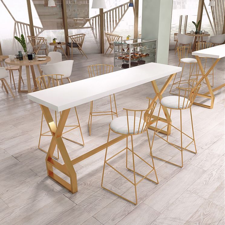 Pine Wood Bar Dining Table Traditional Luxury Rectangle Bar Table with Trestle Base Clearhalo 'Bar Furniture' 'Bar Tables' 'bar_tables' 'furn' 'furn_bar_tables' 'Furniture' 'Kitchen & Dining Furniture' 1200x1200_a31d7bbf-9c28-4b61-b3c4-404cade87c40