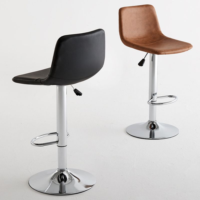 Industrial Leather Counter Height Stools Low Back Bar Stool for Bar Clearhalo 'Bar Furniture' 'Bar Stools' 'bar_stools' 'furn' 'furn_bar_stools' 'Furniture' 'Kitchen & Dining Furniture' 1200x1200_a320061a-ce9e-4048-ab51-063fbda780f6