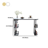 Glamstil 1/2/3 Stück Stangen Tisch Rechteck Steinstange Tisch mit Metallhöfen