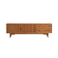 Scandinavische tv-mediastandaard massief houten tv-console met 2 lades