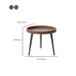 Tray Top Solid Wood Coffee Table Round Single Cocktail Table in Brown Clearhalo 'Coffee & Accent Tables' 'Coffee Tables' 'coffee_tables' 'furn' 'furn_coffee_tables' 'Furniture' 'Living Room Furniture' 1200x1200_a32319d2-d267-482c-b8eb-7efb9a88b3d1