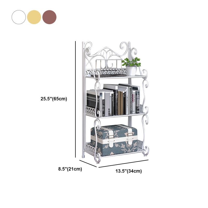 Contemporary Metal Book Shelf Folding Open Back Bookshelf Shelves Included Clearhalo 'Bookcases' 'furn' 'furn_bookcases' 'Furniture' 'Office Furniture' 1200x1200_a323470f-da75-4a4e-8d55-1cb5cfc07644