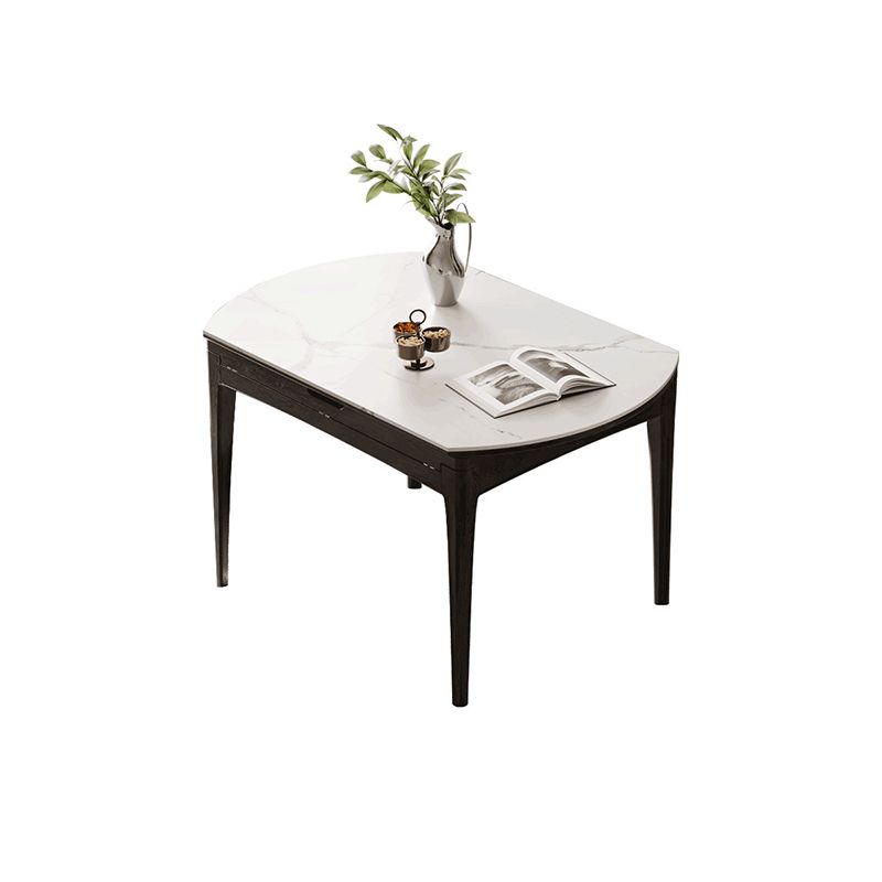 Set da pranzo rotondo in pietra in stile contemporaneo per cucina